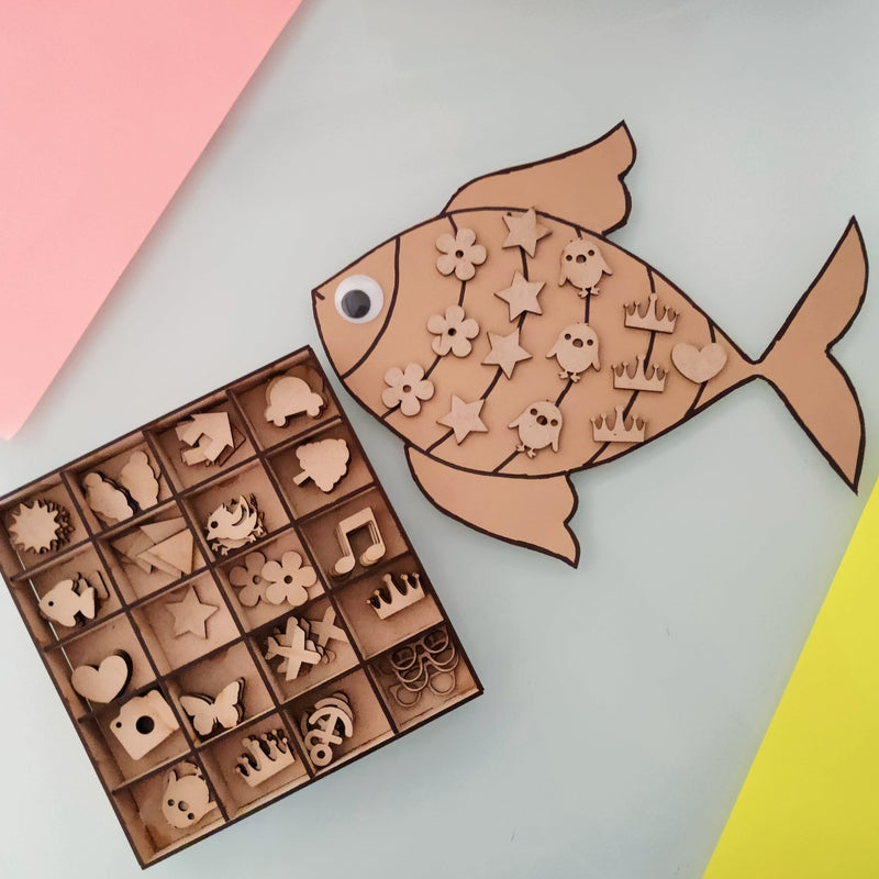 Wooden Cutouts for Art & Crafts | Craft Kit for Kids