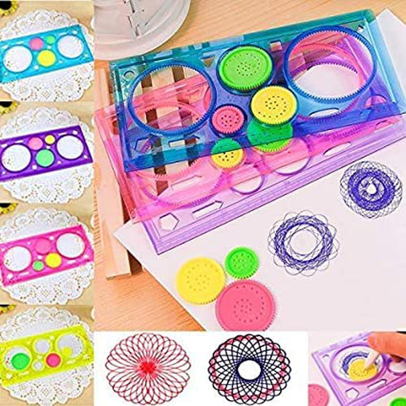 Pack of 2 Solid Circle Design Tools – Geometric Spirograph Stencil Set (3-6 Years)