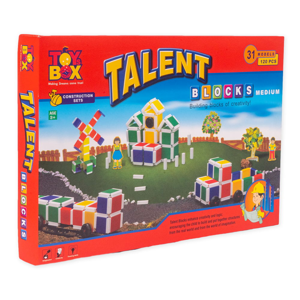 Medium Talent Building Blocks - 120 Pieces (3-7 Years)