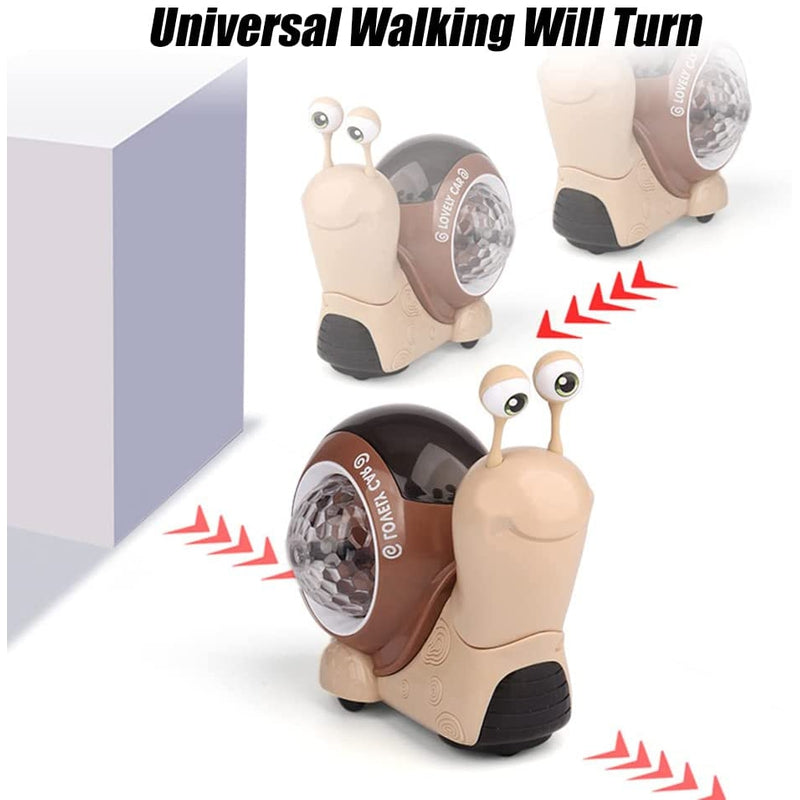 Electric Snail Walking Toy with Music and Lights