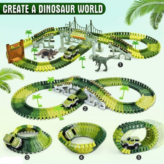 Ultimate Dinosaur 360 Track Set (142 Pieces Set)