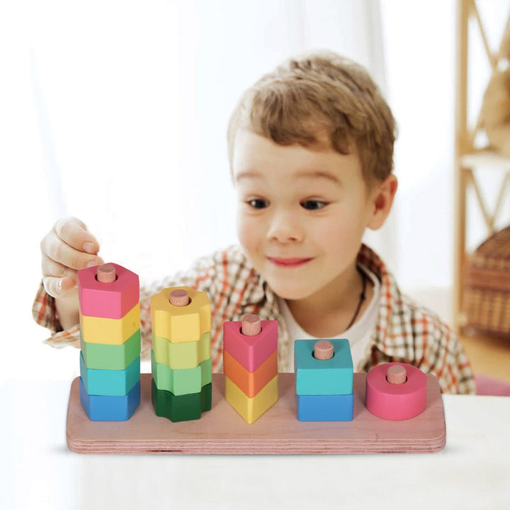 3 in 1 Wooden Shape Stacker (1-3 Years)