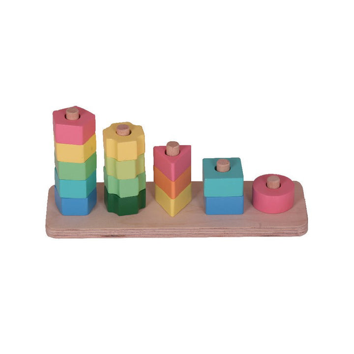 3 in 1 Wooden Shape Stacker (1-3 Years)