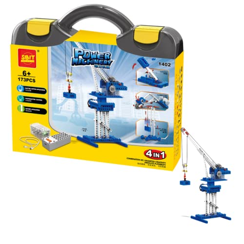 Power Machinery Crane 4in1 Building Blocks Educational Learning Toy Set (173 Pieces)