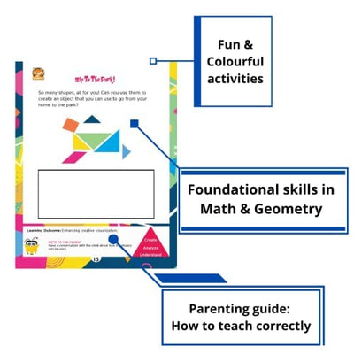 Reasoning With Shapes Fun Activity Book | Develop Logic & Pre-Math Skills with Shapes | Early Brain Development