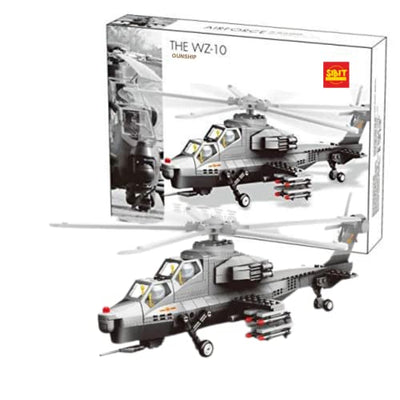 Helicopter Air Force Gunship Building Block Set (283 Blocks)