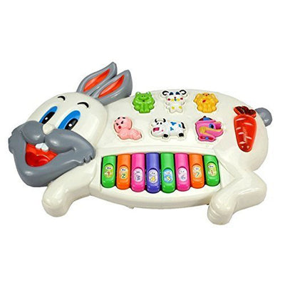Rabbits Musical Piano with 3 Modes (Animal Sounds, Flashing Lights & Wonderful Music) - Battery Included