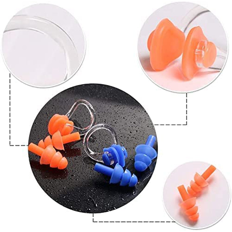 Waterproof Silicone Swimming Earplugs Nose Clip Plugs