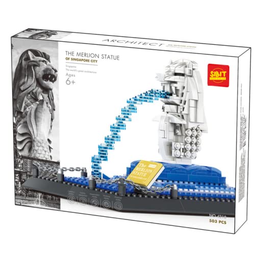 Singapore Merlion Model Building Block Set (503 Pieces)