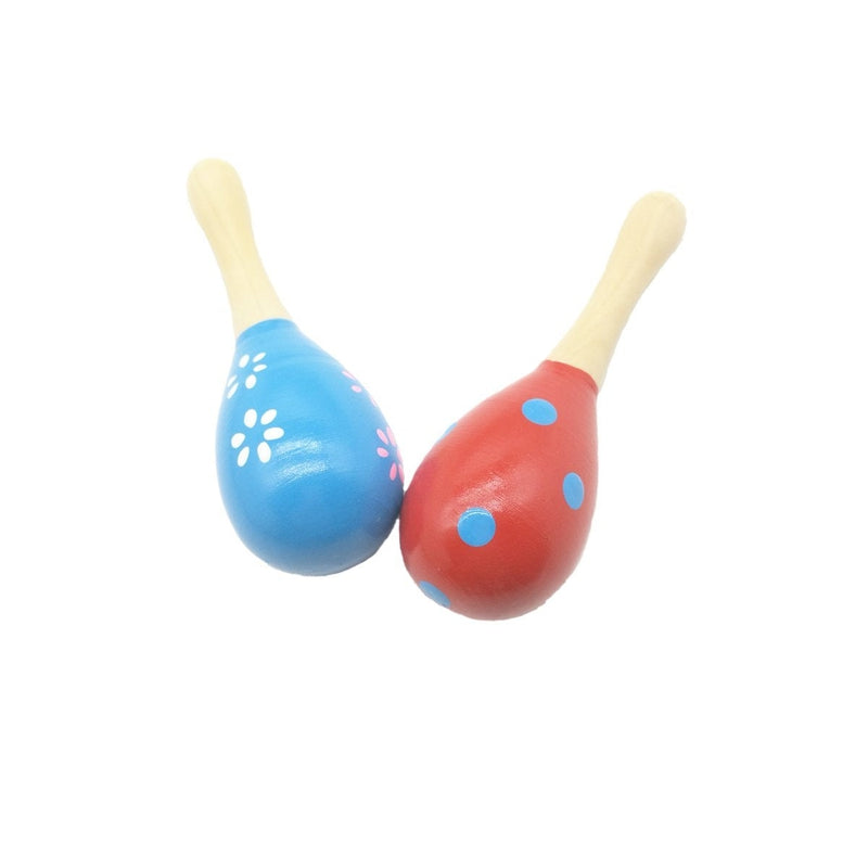 Colourful Egg Shaker Wooden Rattles Set (Pack of 2)