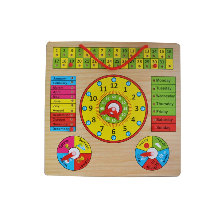 Calendar Clock Toy for Kids Learning (Hanging)