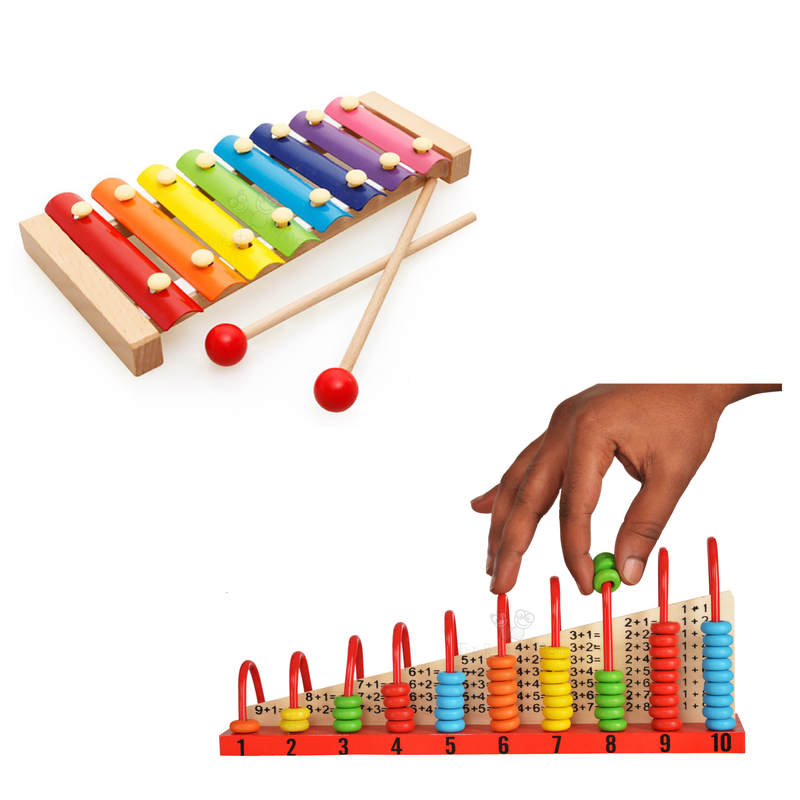 Calculation Shelf + Xylophone Musical Toy (Combo) for Children