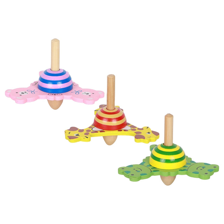 Spinning Tops (Animal Theme Pack of 3) for Kids