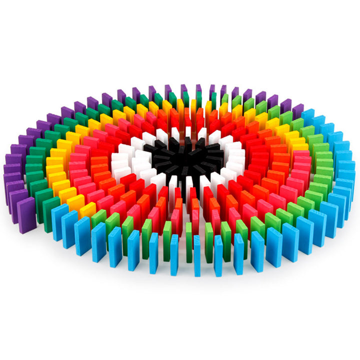 12 Colours Dominoes Toy Building and Stacking Game - 100 Pieces (3-6 Years)