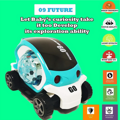 360 Degree Rotating Stunt Bump and Go Car - Multicolour