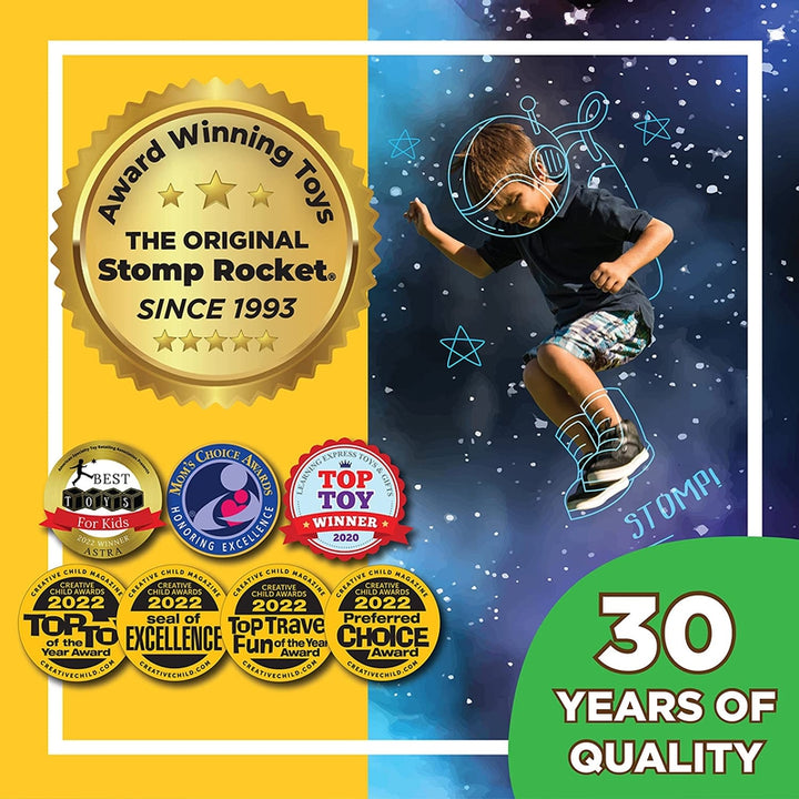 Stomp Rocket Original Dueling Rocket Launcher|Soars 200 Ft|4 Rockets and Multi-Player Adjustable Launcher Stand