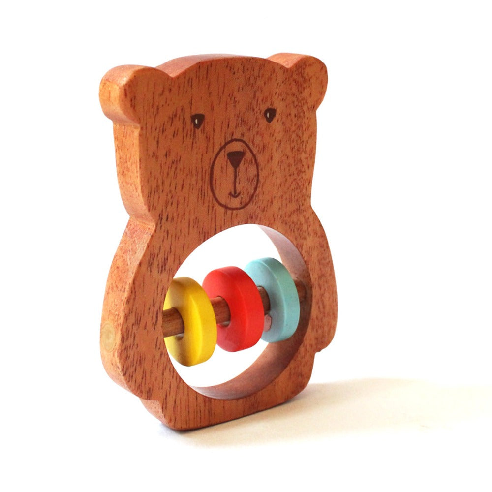 Neem Wood Rattle-Bozo the Bear