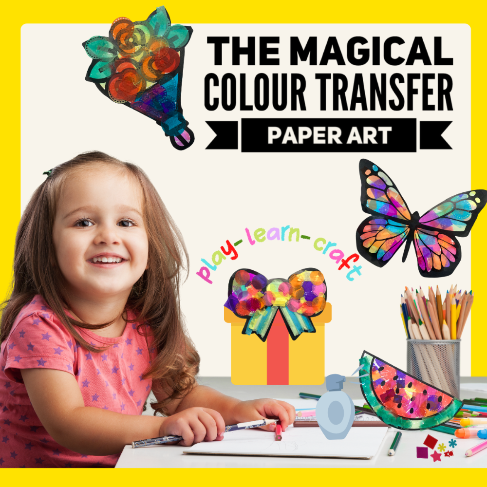 The Magical Color Transfer Paper Art - Toddler Diy Activity Box