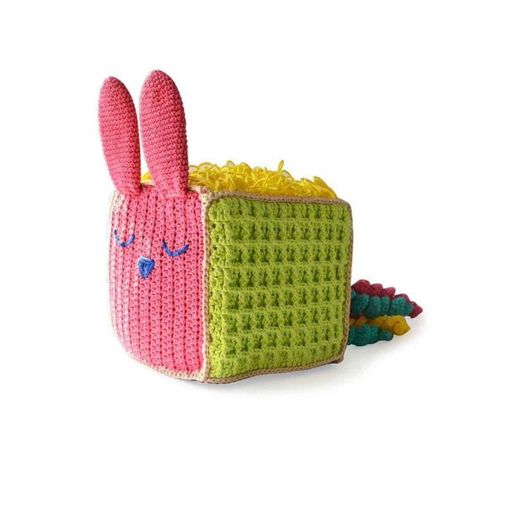 Shumee Soft Crochet Sensory Rattle Cube (3-12 Months)