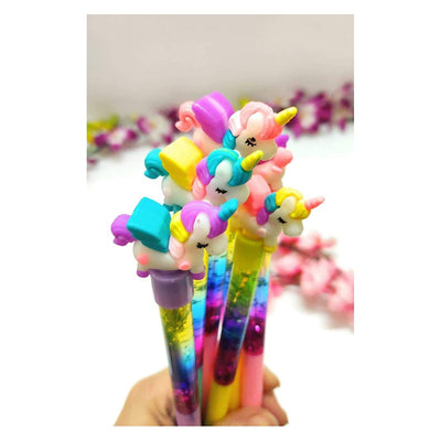 Cute Glitter Ink Gel Pens Unicorn Eraser (Set of 3)