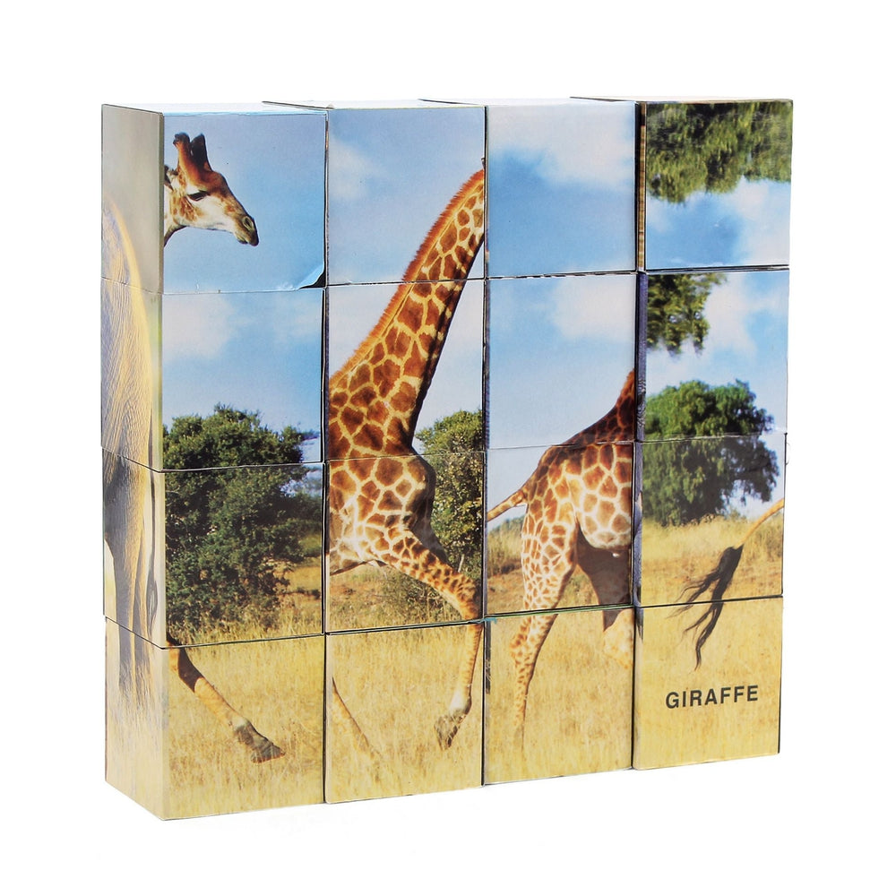 Educational Puzzle Cube Wild Animal