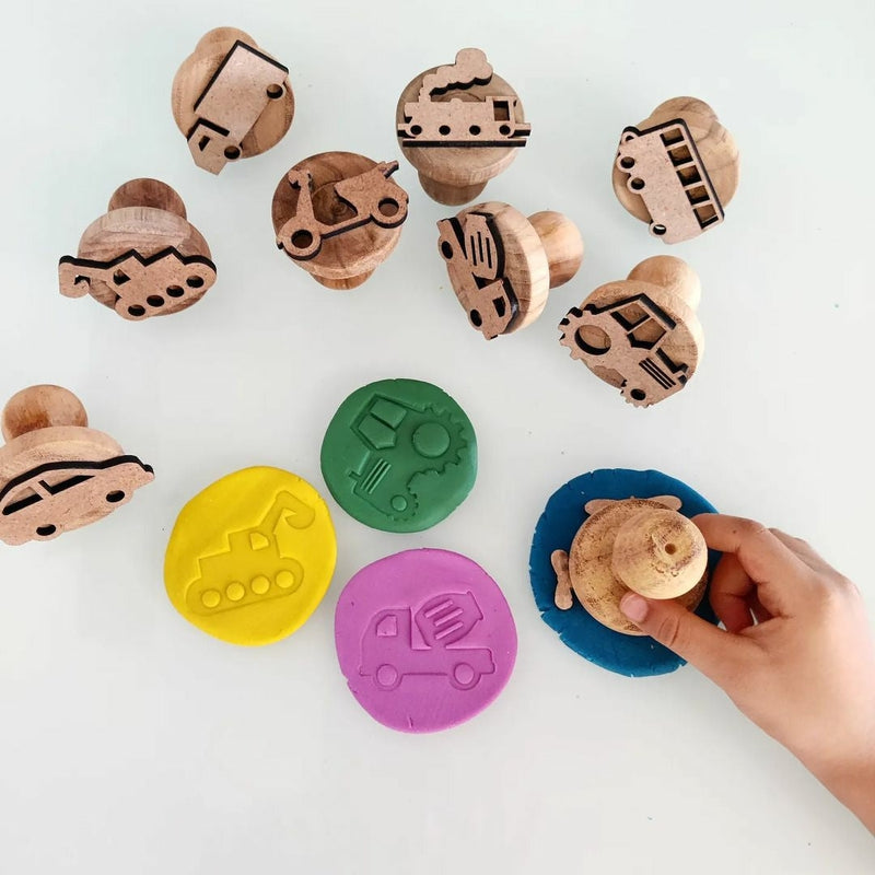 Vehicle Play Dough Stampers Set | Stamp Set of 9