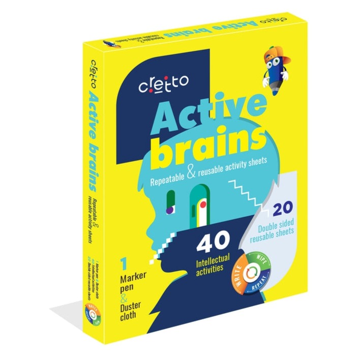 Active Brains - Erasable and Reusable Activity Sheets