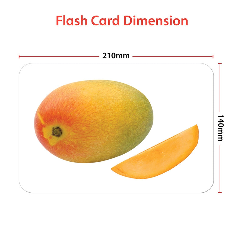 Educational Fruits Flash Cards for Kids Early Learning
