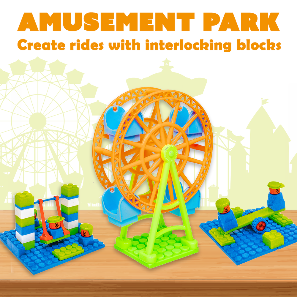 Amusement Park Jumbo Blocks Set (74 Pieces)