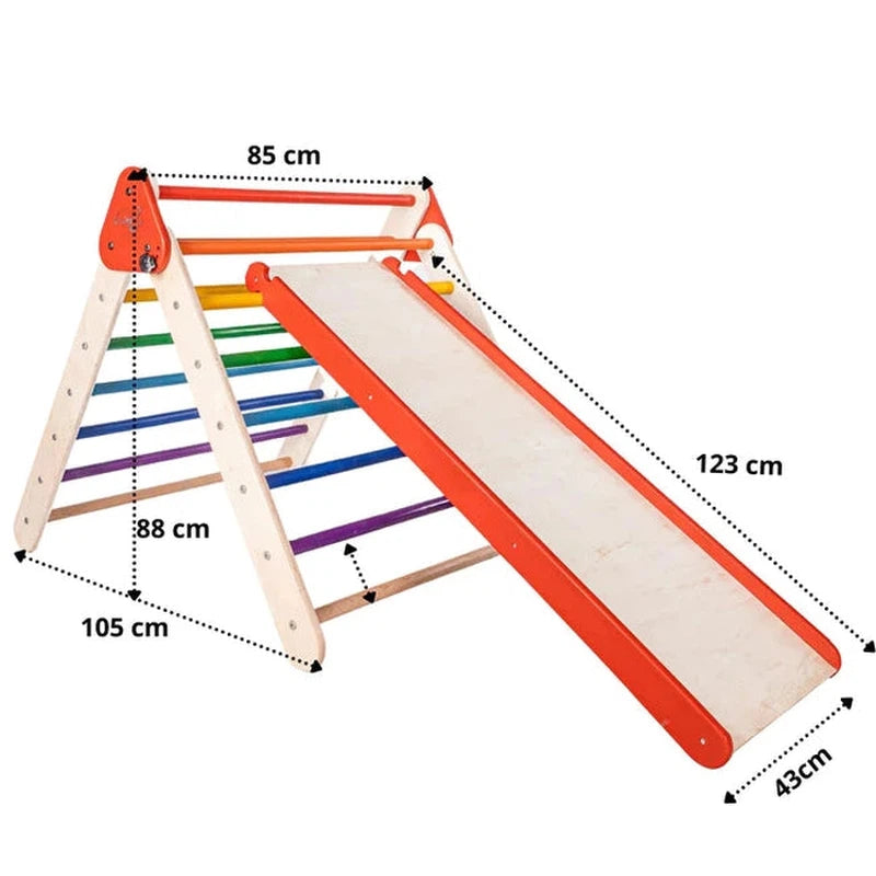 Pikler Triangle with Slider (Montessori Climbing Toy)  (COD Not Available)