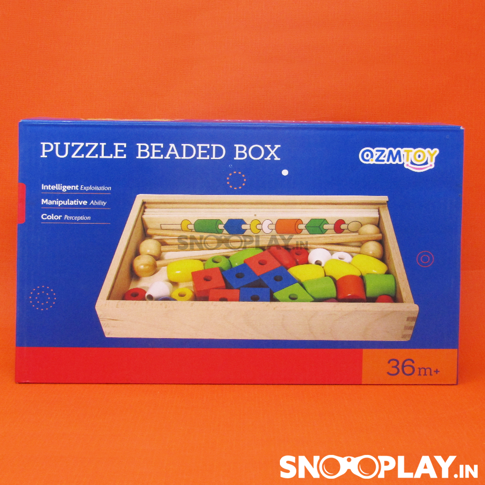 Wooden Puzzle Beaded Box