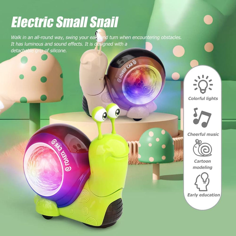 Electric Snail Walking Toy with Music and Lights