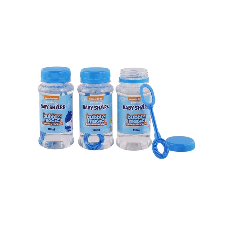 Bubble Magic Baby Shark Pack Of 3 118 ML Thick Viscous Concentrate Solution Bottle with Wand-Blow