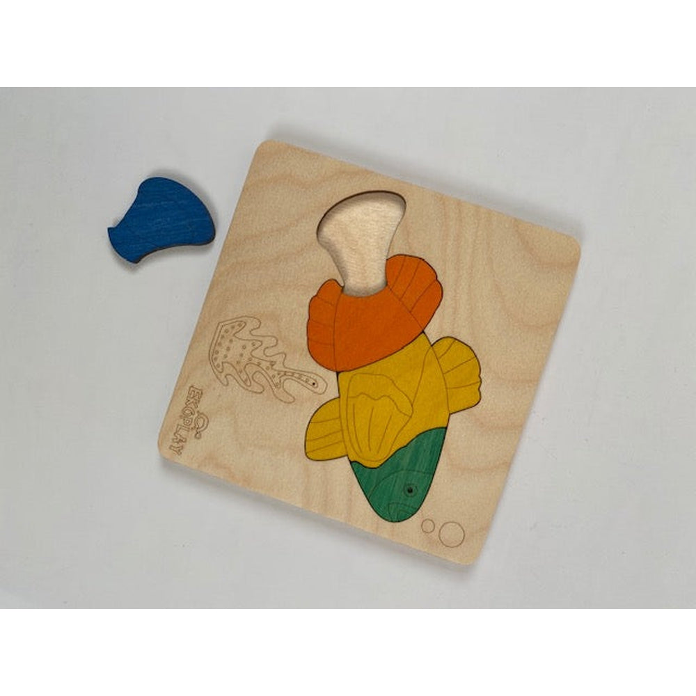 Wooden Fish in a Pond Puzzle (1-2 Years)