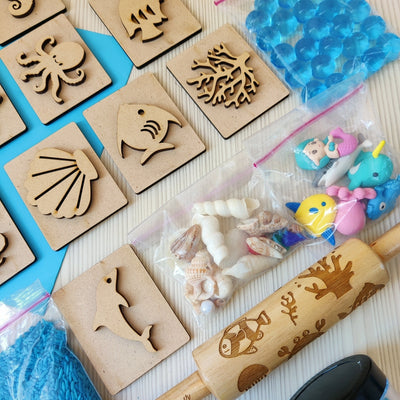 Ocean Theme Play Dough Sensory DIY KIT