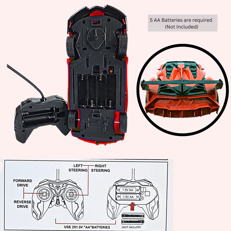 High Speed Remote Control Car Lamborgini (Red Big RC Car)