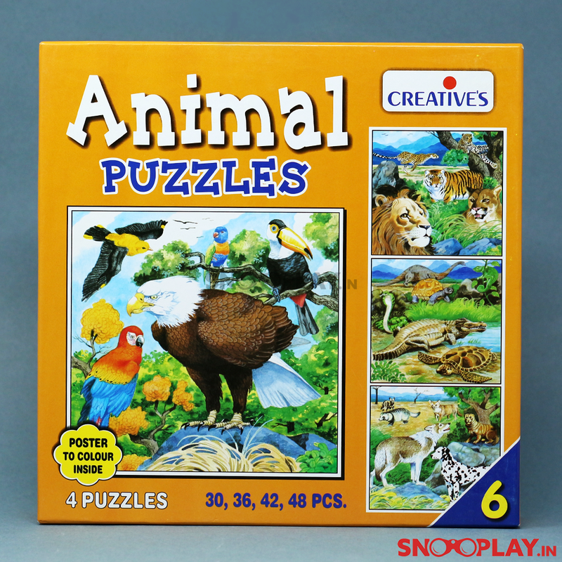 Animals Puzzles (Series 6) - Set of 4 Jigsaw Puzzles