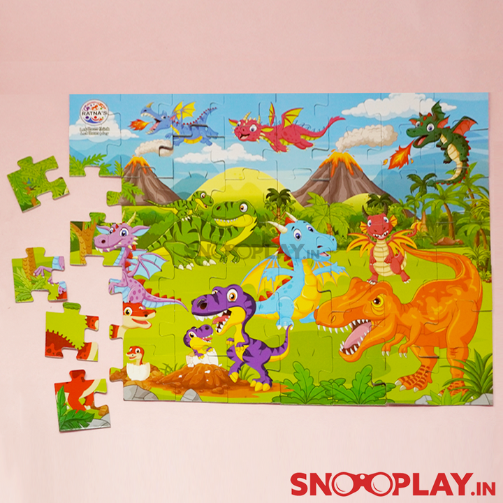 Dinosaur Land Jumbo Floor Puzzle (56 Pieces Jigsaw Puzzle)