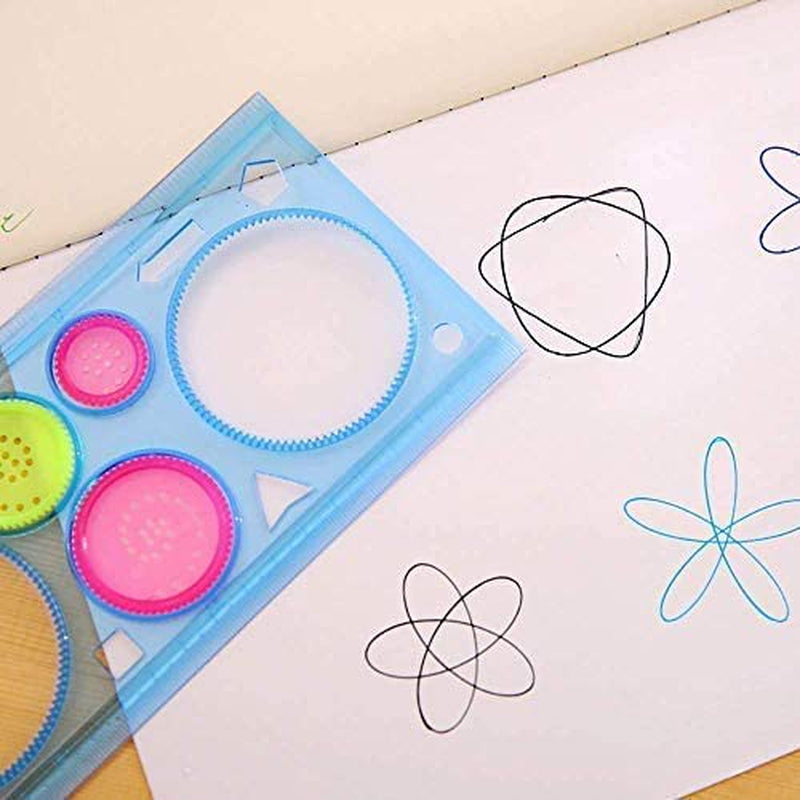 Pack of 2 Solid Circle Design Tools – Geometric Spirograph Stencil Set (3-6 Years)