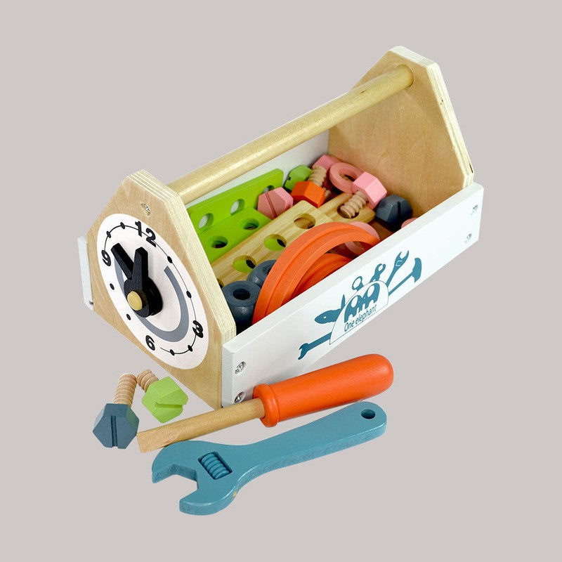 Pretend Play Toy Wooden Toy Tool Kit - Fix it up Wooden Toy (32 Pcs)