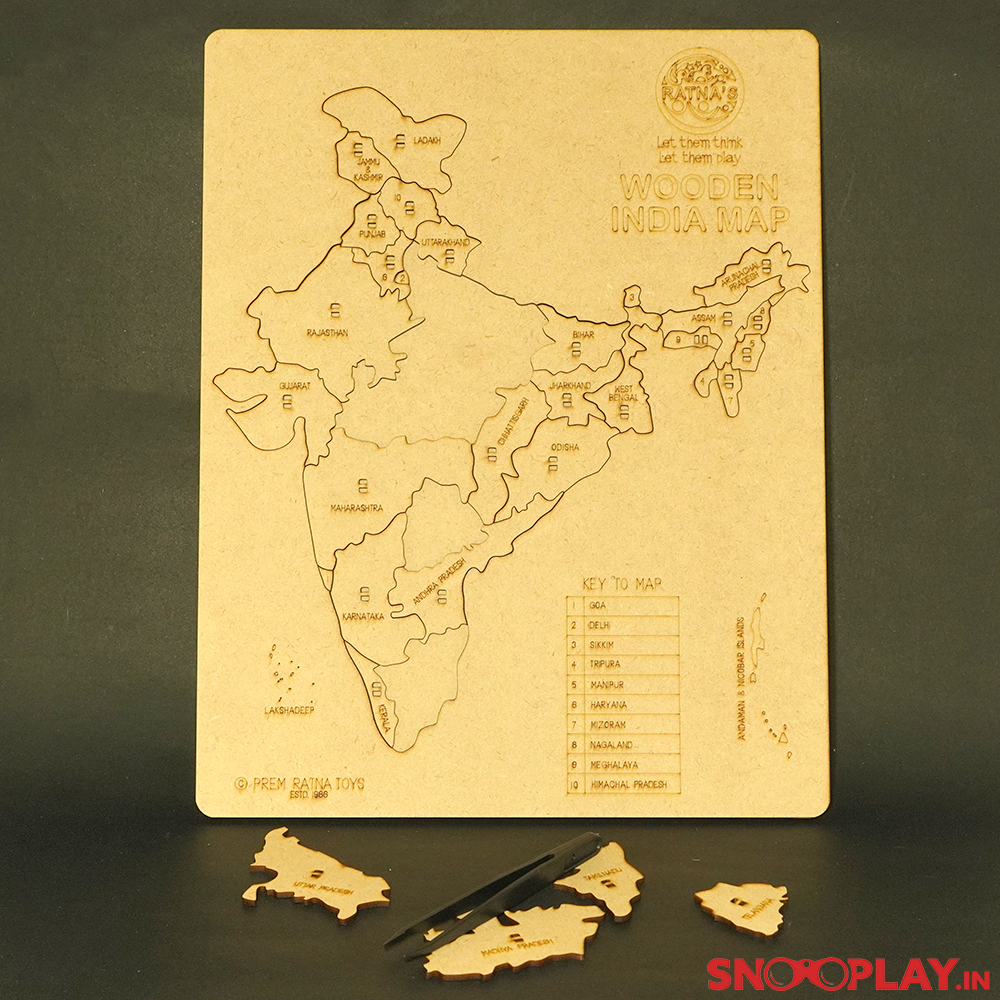 Wooden India Map Puzzle - 31 Pieces