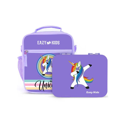 6 Compartment Bento Lunch Box - Unicorn Purple