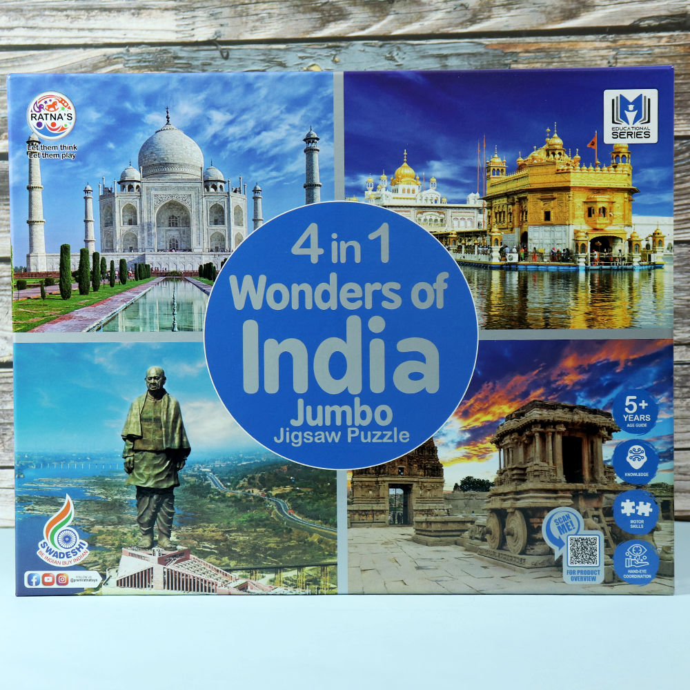 4 in 1 Wonders Of India Jumbo Jigsaw Puzzle (4 x 99 Pieces)