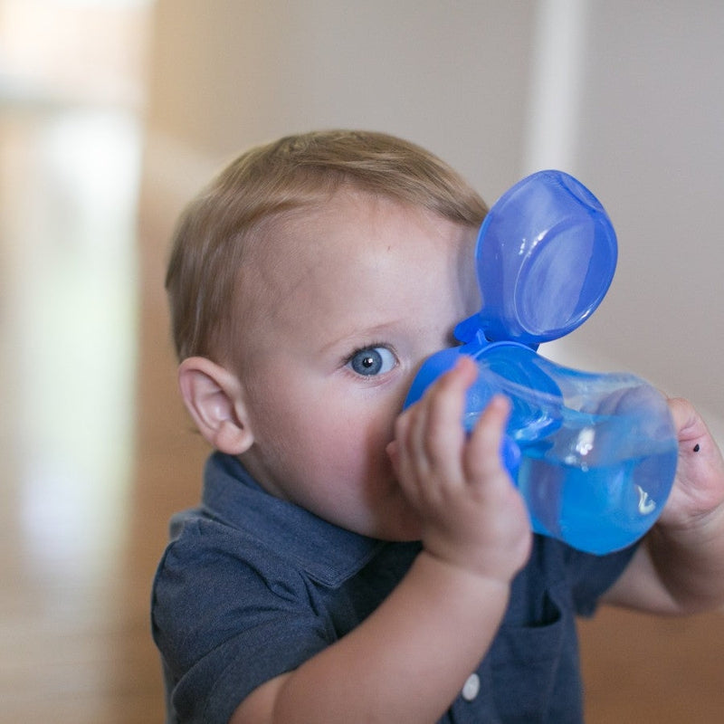 Feeding & Weaning Sipper Soft-Spout Transition Cup W/ Handles - Blue Deco