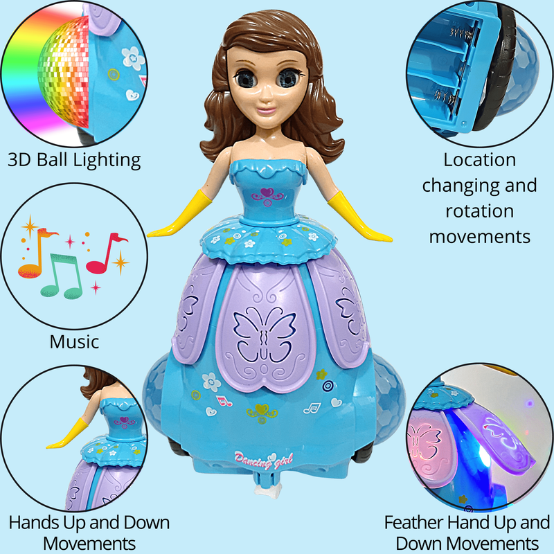 Princess Doll Toys | Musical Toy | (Sky Blue)