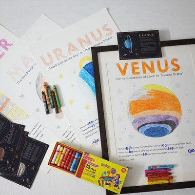 5 Planets DIY Painting Frames