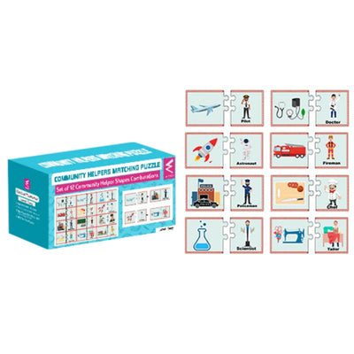 Wooden Community Helper Matching Puzzle for kids