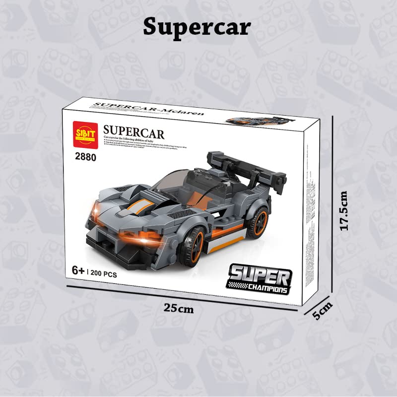 Supercar Building Blocks (176-Piece)