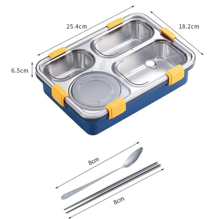 4 Compartment Lunch Box Stainless Steel Tiffin Box