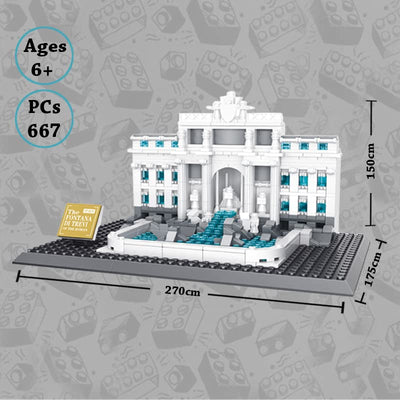 Trevi Fountain Model Building Block (667 Pieces)